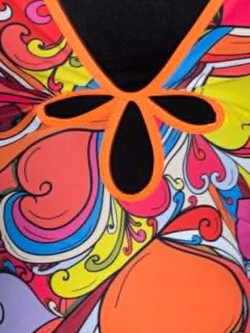 Shein Psychedelic Swirl Longline Swim Top — Multicolor (SWIM ONLY)